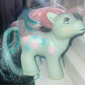 G1 Vintage 1986 My Little Pony Baby Brother Sweet Celebrations Teal Pink